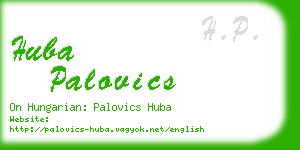 huba palovics business card